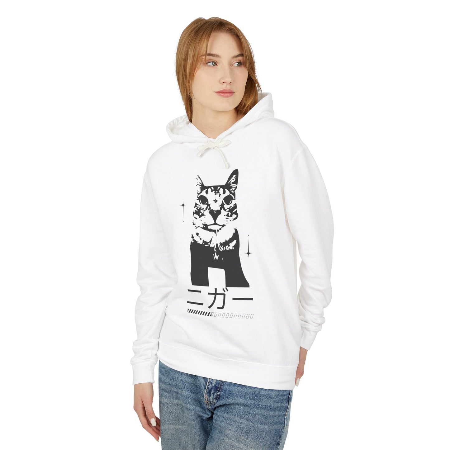 Trendy Cat Graphic Unisex Lightweight Hoodie