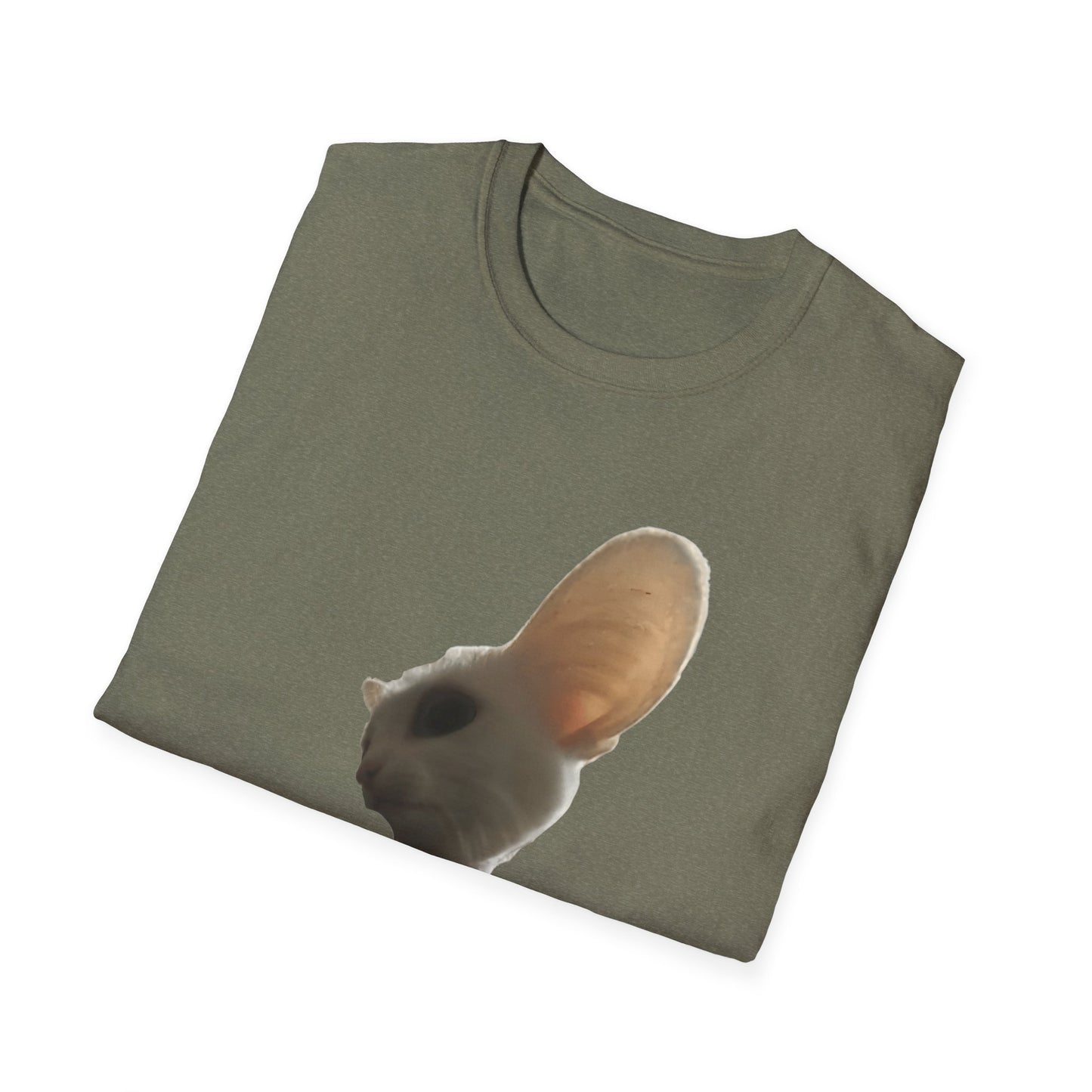 Heard you were 🏳️‍🌈- Cute Feline Graphic Unisex Softstyle T-Shirt – Perfect for Cat Lovers