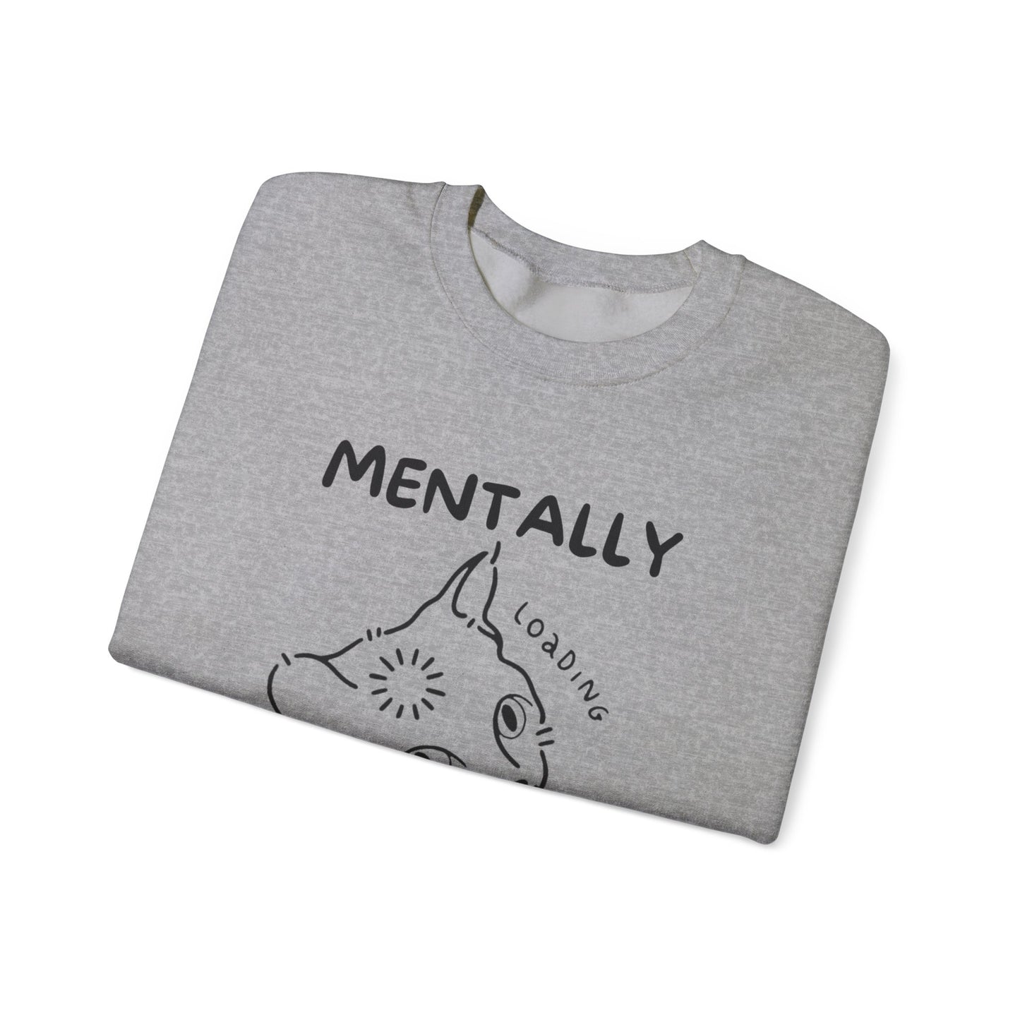 Mentally Challenged Cat Crewneck Sweatshirt - Unisex Heavy Blend™