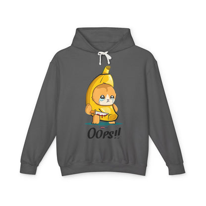 Funny Banana Oops!! Unisex Lightweight Hooded Sweatshirt