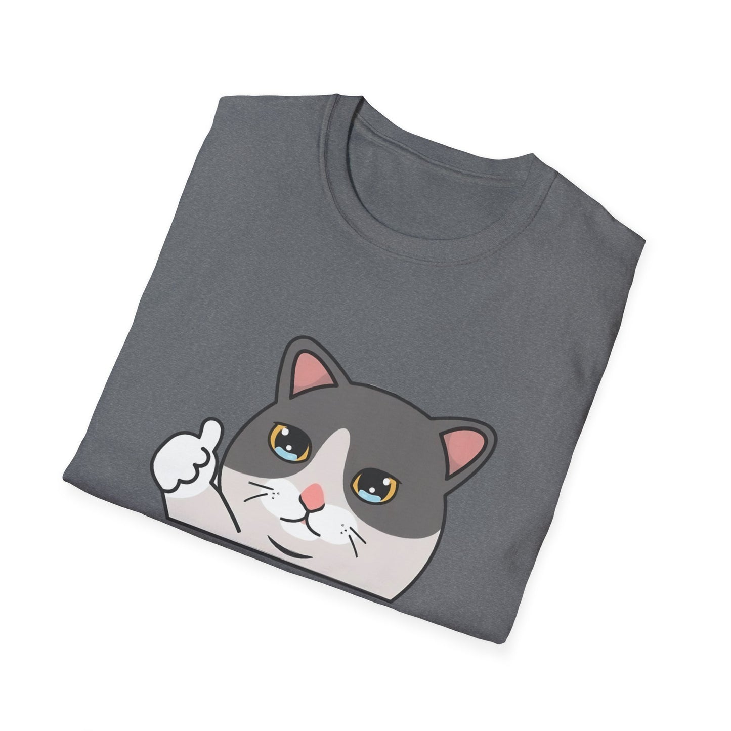 Cute Cat 'Bad Day' Unisex Softstyle T-Shirt - Perfect for Cat Lovers!
