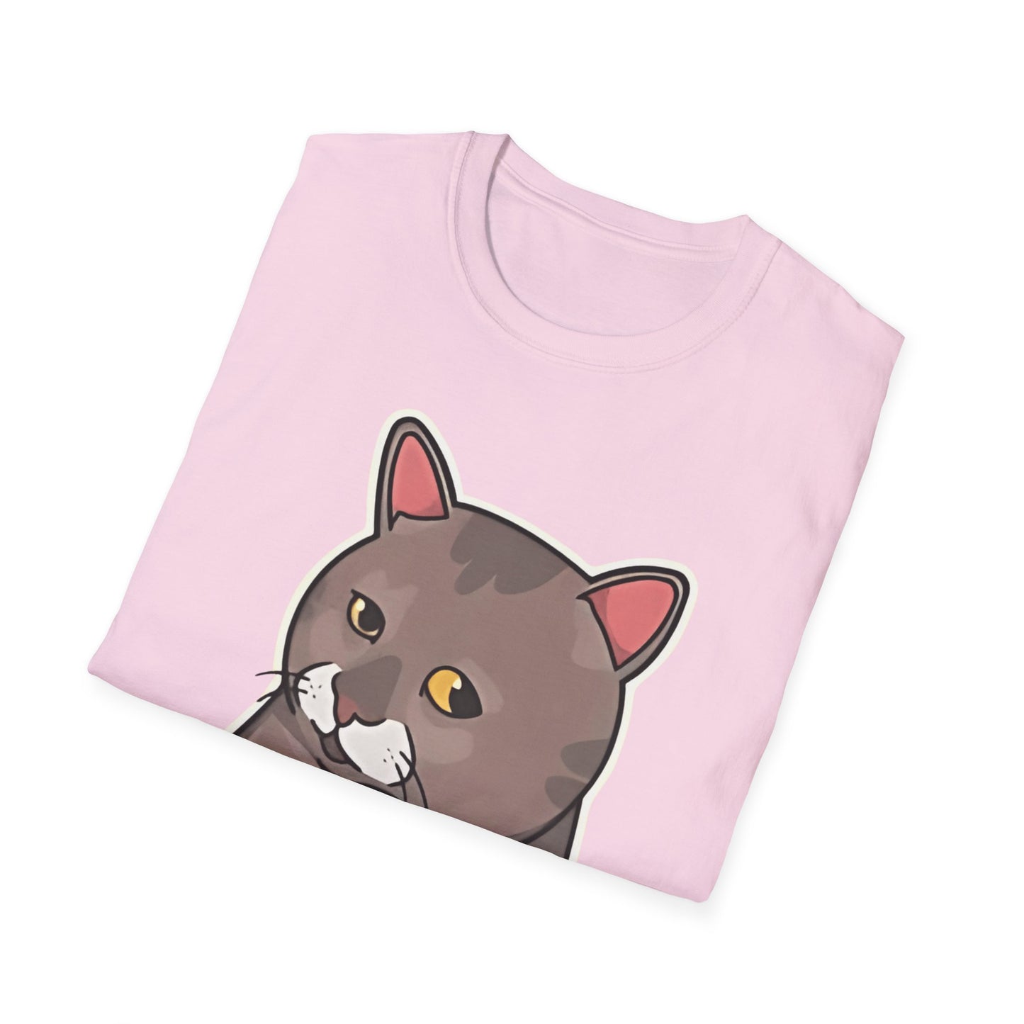 "Me When They Start Small Talk" | Funny Cat Graphic T-Shirt  | Unisex Softstyle Tee