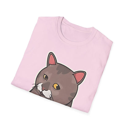 "Me When They Start Small Talk" | Funny Cat Graphic T-Shirt  | Unisex Softstyle Tee