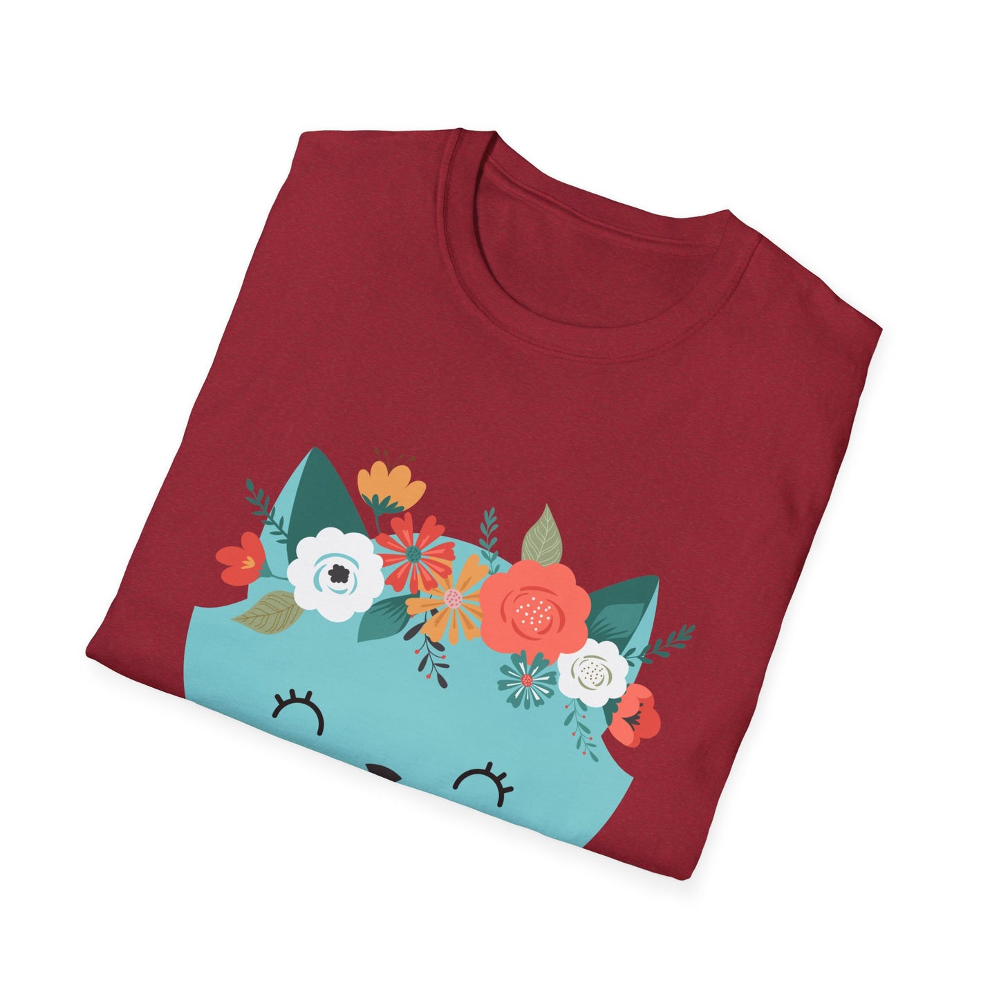 Floral Cat Graphic T-Shirt - 'Hate You All' Cute Unisex Tee