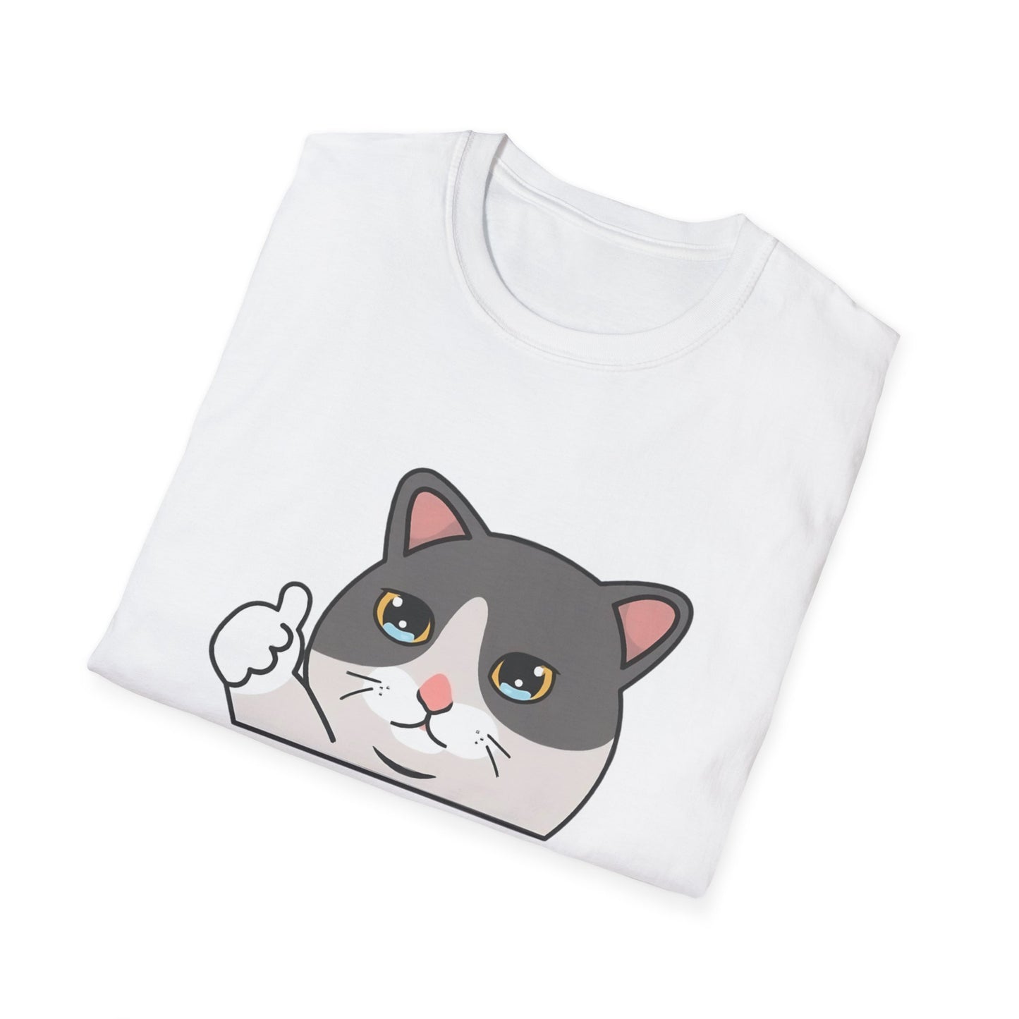 Cute Cat 'Bad Day' Unisex Softstyle T-Shirt - Perfect for Cat Lovers!