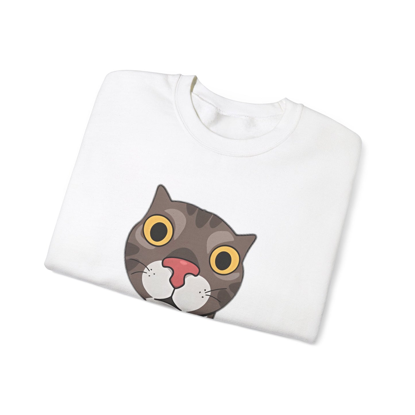 "Did Someone Say Food?" Funny Cat Sweatshirt - Unisex Heavy Blend Crewneck