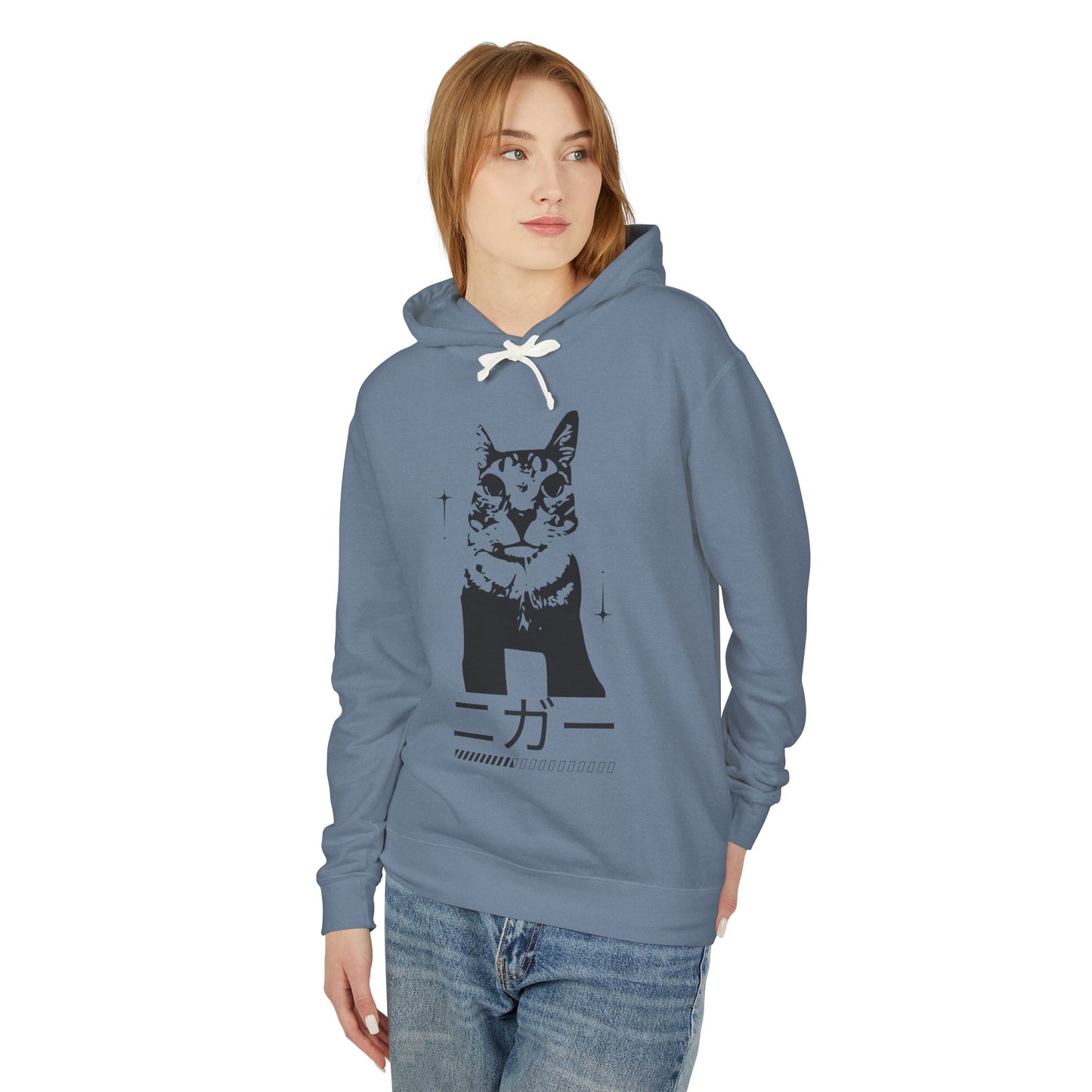Trendy Cat Graphic Unisex Lightweight Hoodie