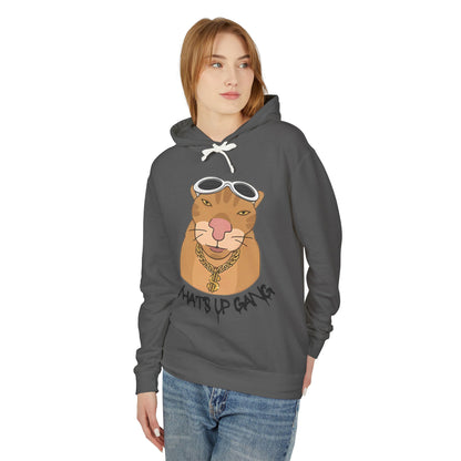 Cool Cat Unisex Lightweight Hooded Sweatshirt - Stylish & Fun Design