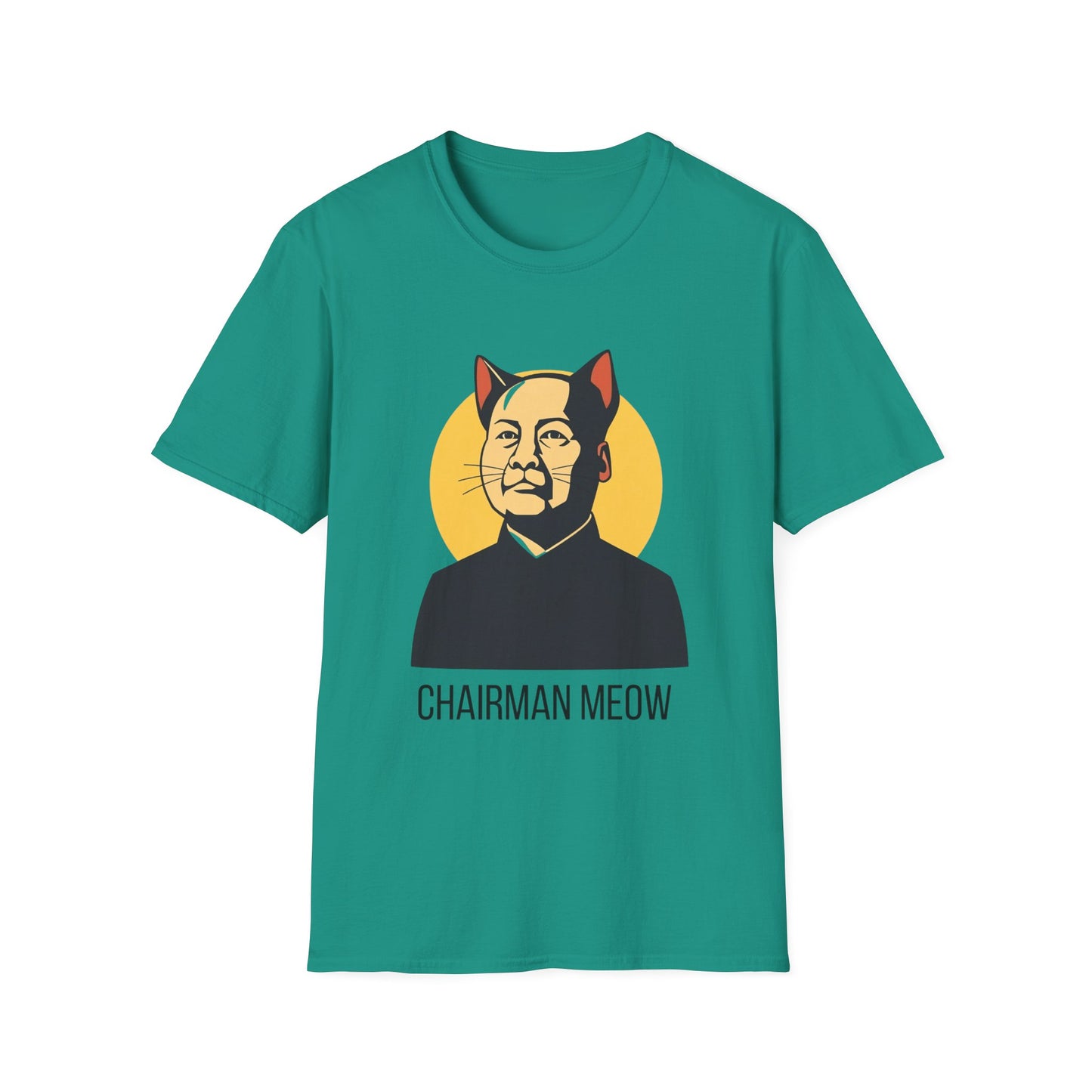 Chairman Meow Unisex Softstyle T-Shirt - Fun Cat Humor Tee for Cat Lovers