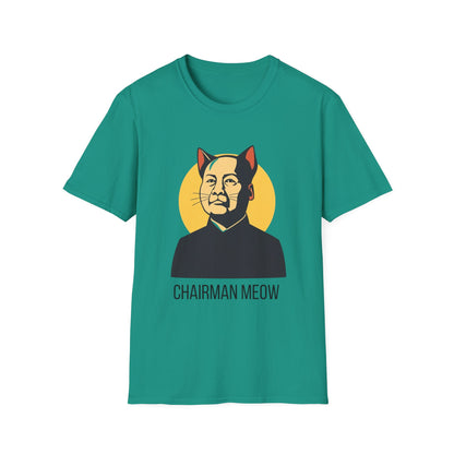 Chairman Meow Unisex Softstyle T-Shirt - Fun Cat Humor Tee for Cat Lovers