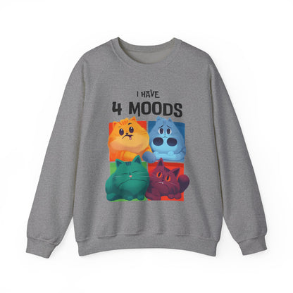 I Have 4 Moods Sweatshirt - Unisex Heavy Blend™ Crewneck - Perfect for Pet Lovers