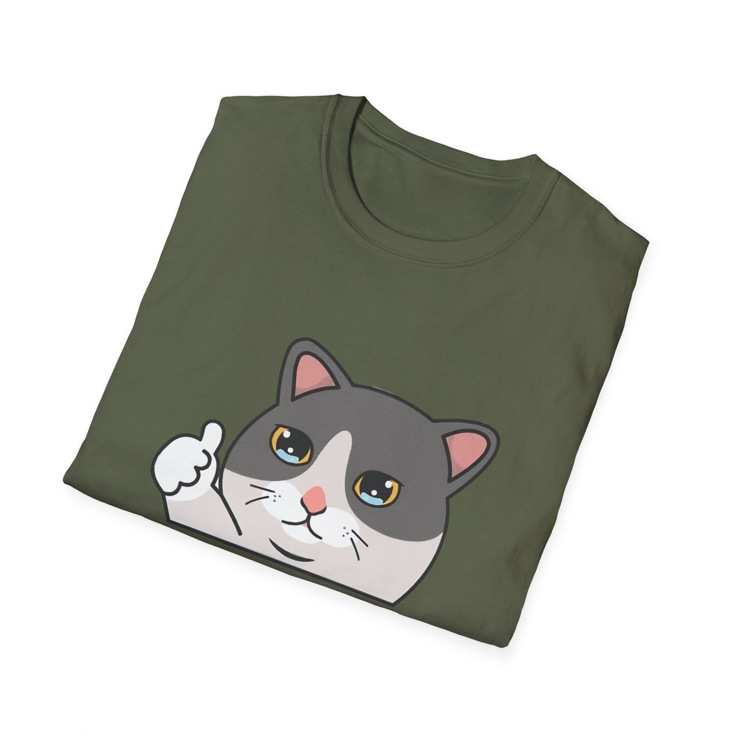 Cute Cat 'Bad Day' Unisex Softstyle T-Shirt - Perfect for Cat Lovers!