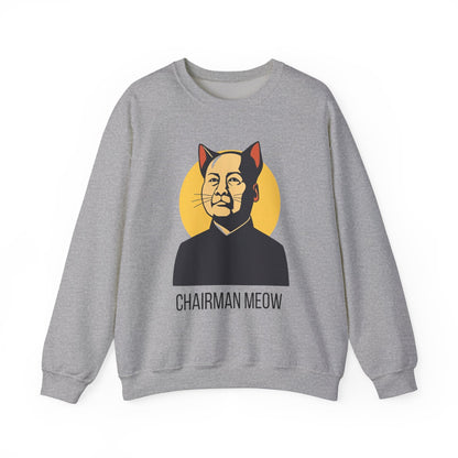 Chairman Meow Unisex Crewneck Sweatshirt - Playful Cat Design for Animal Lovers