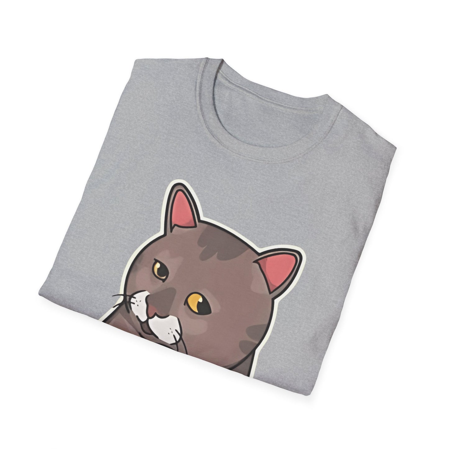"Me When They Start Small Talk" | Funny Cat Graphic T-Shirt  | Unisex Softstyle Tee
