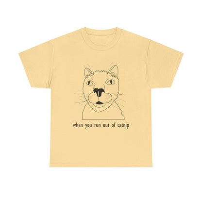 Funny Cat Quote Unisex Heavy Cotton Tee - Perfect Gift for Cat Lovers