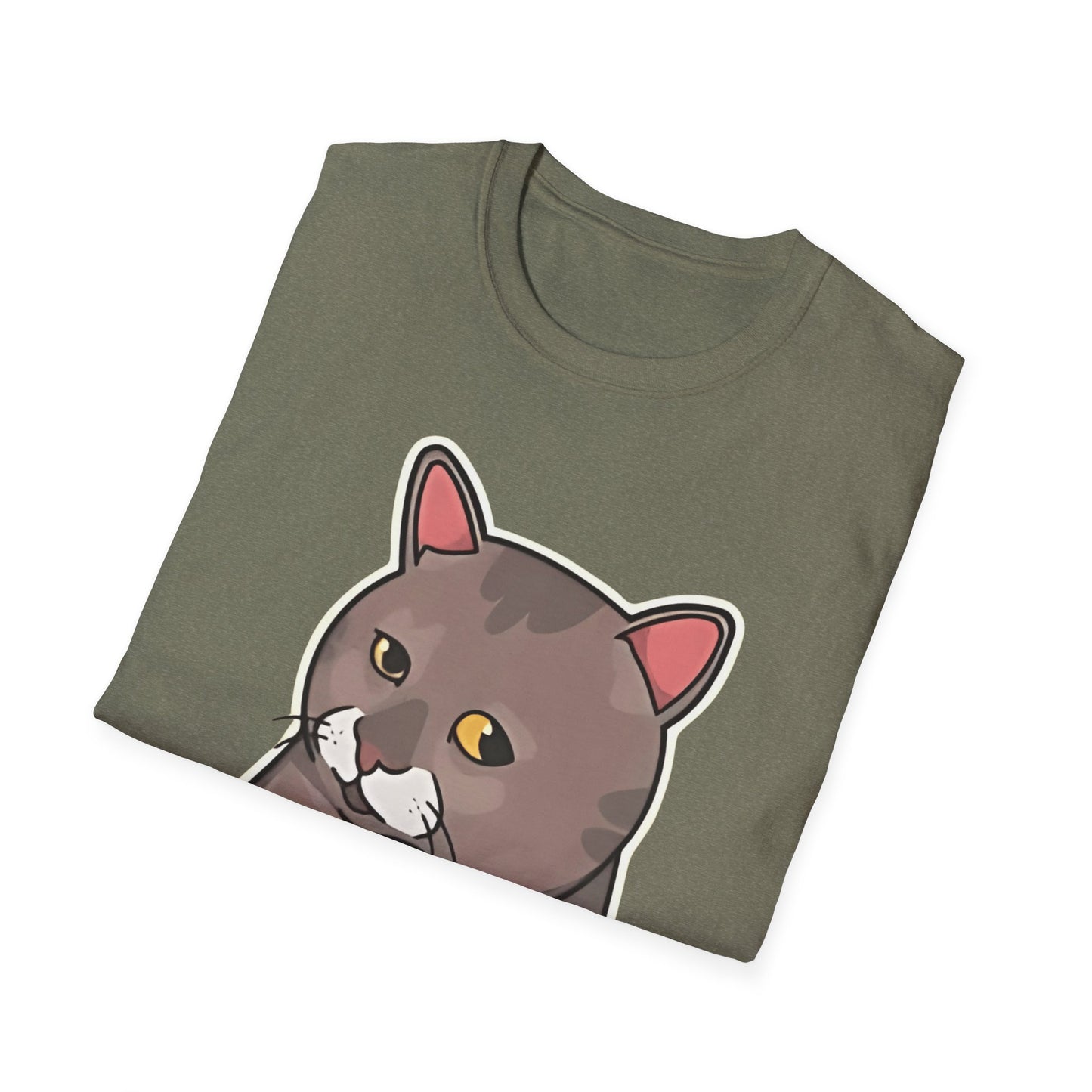 "Me When They Start Small Talk" | Funny Cat Graphic T-Shirt  | Unisex Softstyle Tee