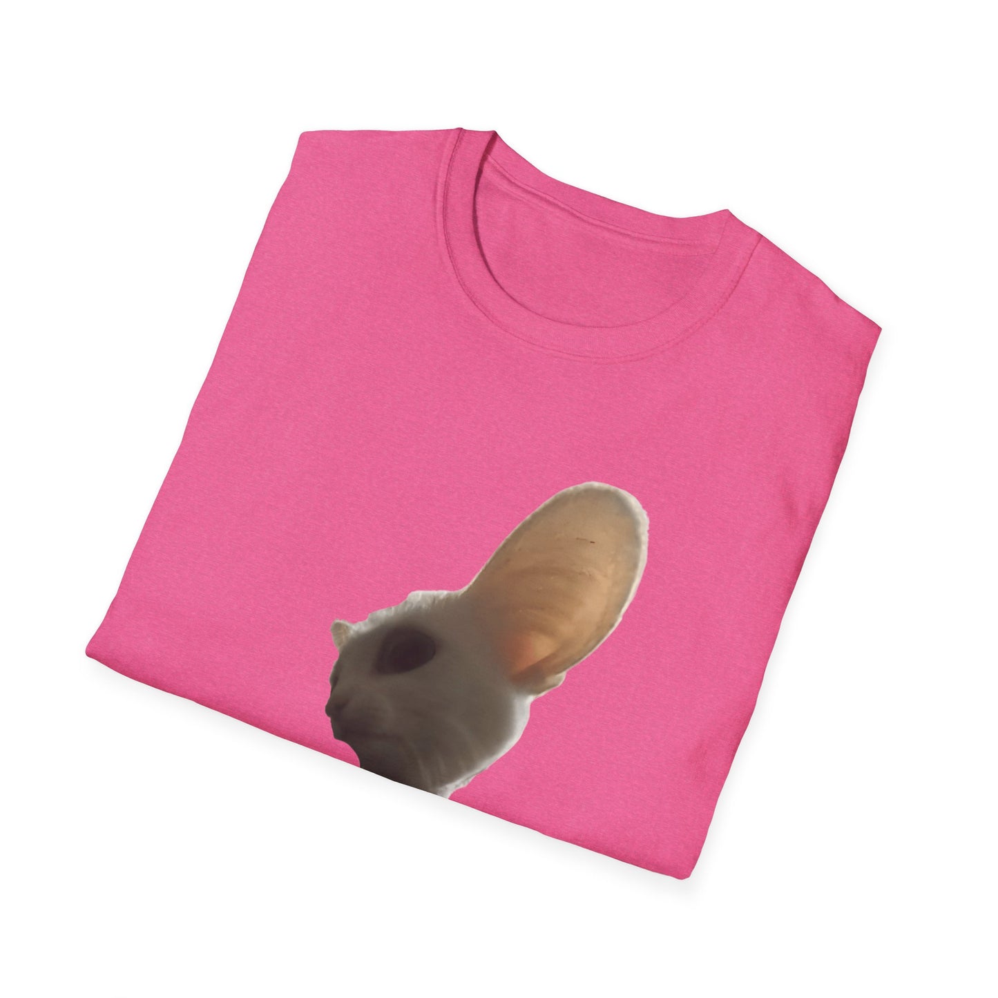 Heard you were 🏳️‍🌈- Cute Feline Graphic Unisex Softstyle T-Shirt – Perfect for Cat Lovers