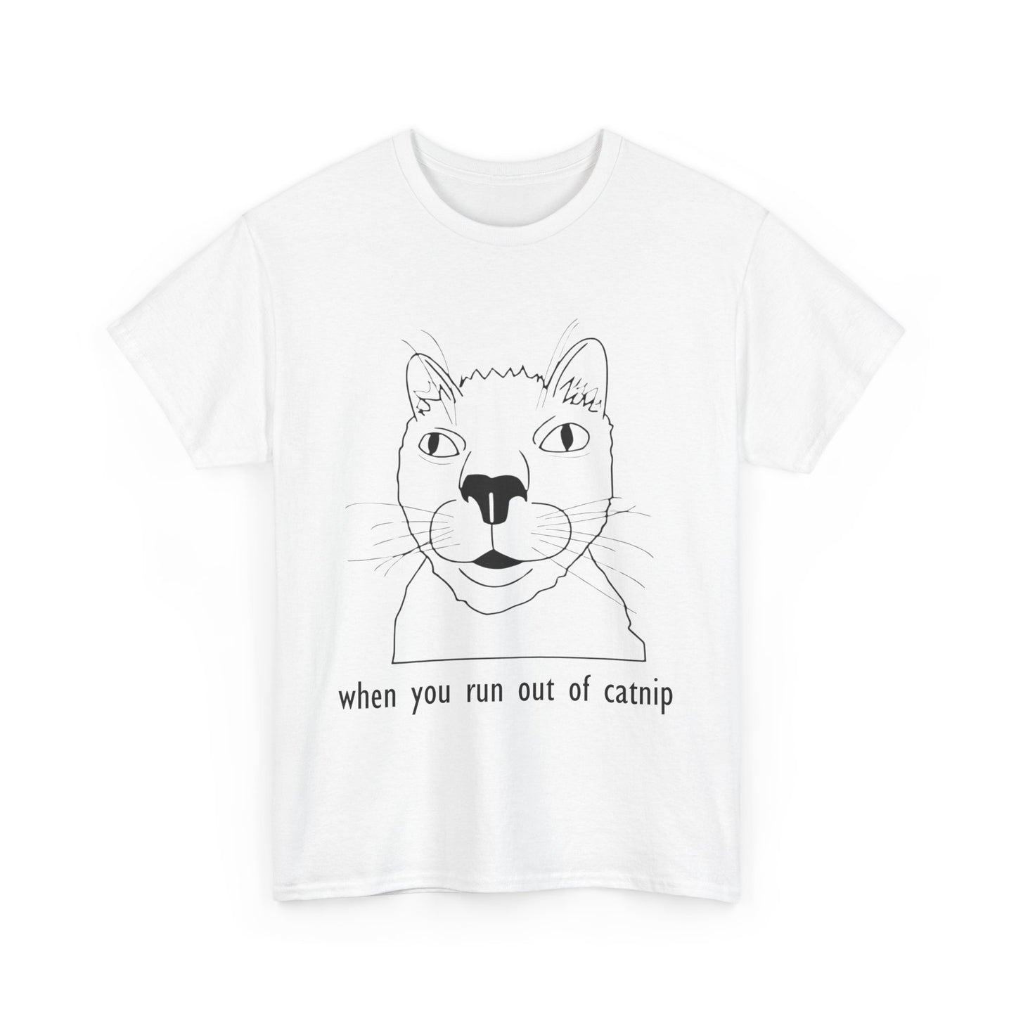 Funny Cat Quote Unisex Heavy Cotton Tee - Perfect Gift for Cat Lovers