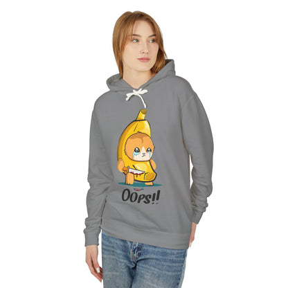 Funny Banana Oops!! Unisex Lightweight Hooded Sweatshirt