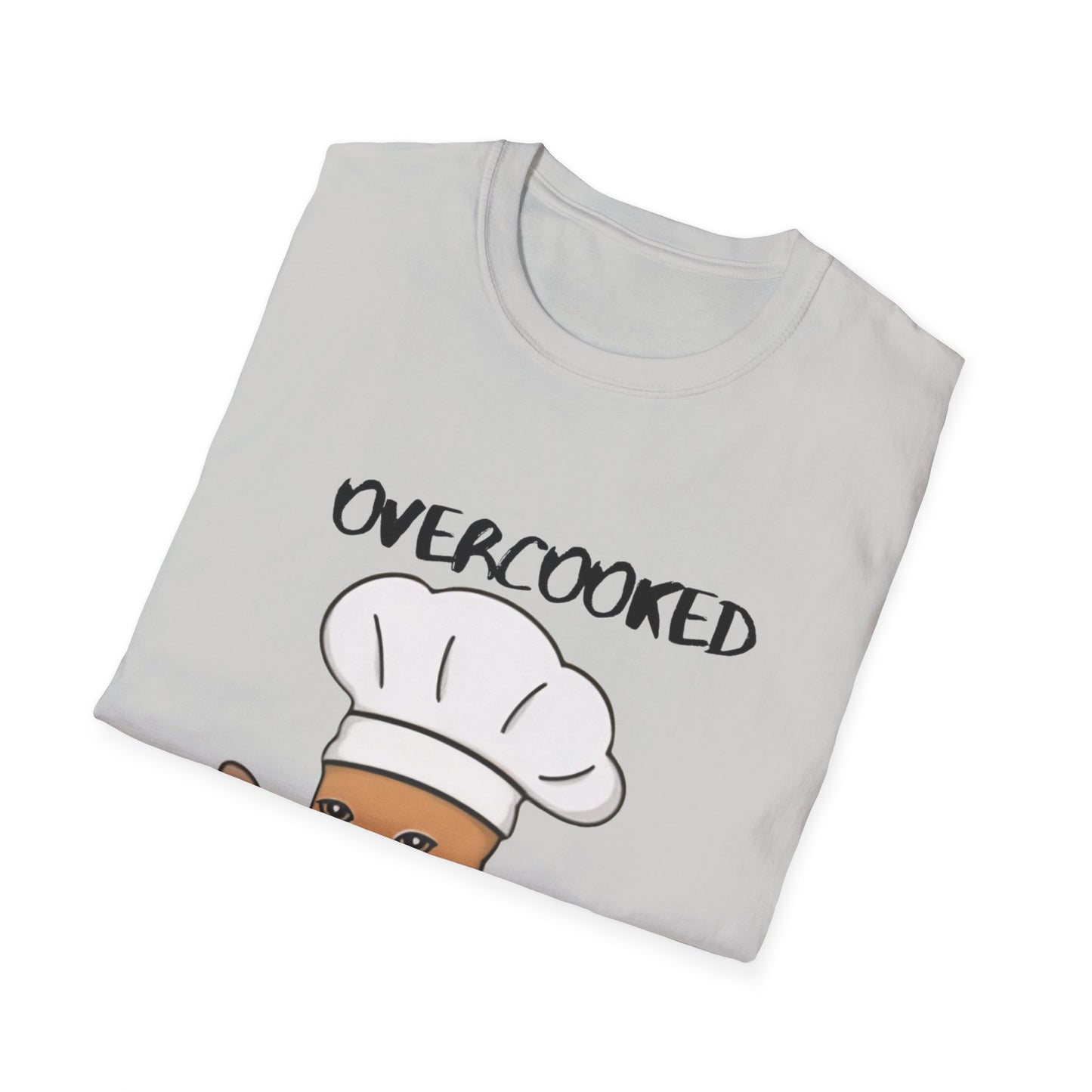 Funny Chef Cat T-Shirt - "Overcooked Kitchen Burned" - Unisex Softstyle