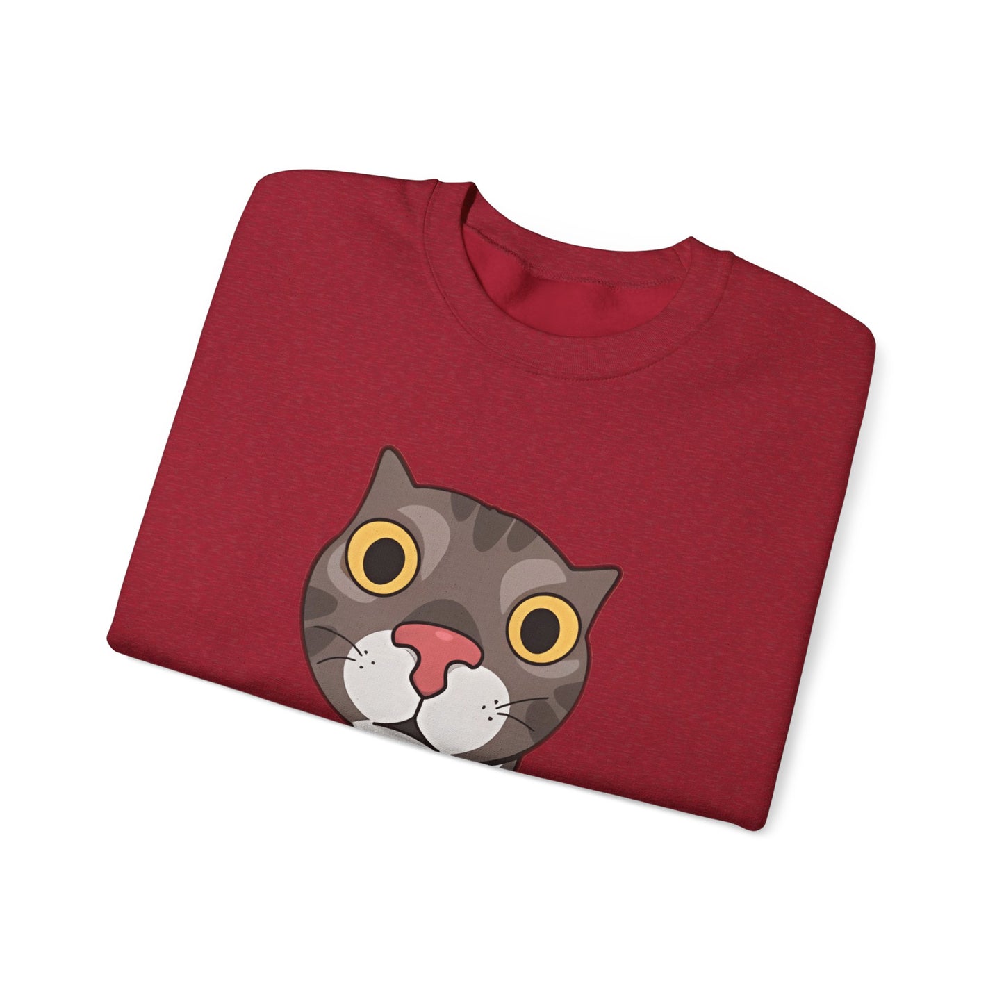 "Did Someone Say Food?" Funny Cat Sweatshirt - Unisex Heavy Blend Crewneck