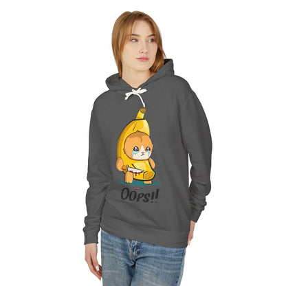 Funny Banana Oops!! Unisex Lightweight Hooded Sweatshirt