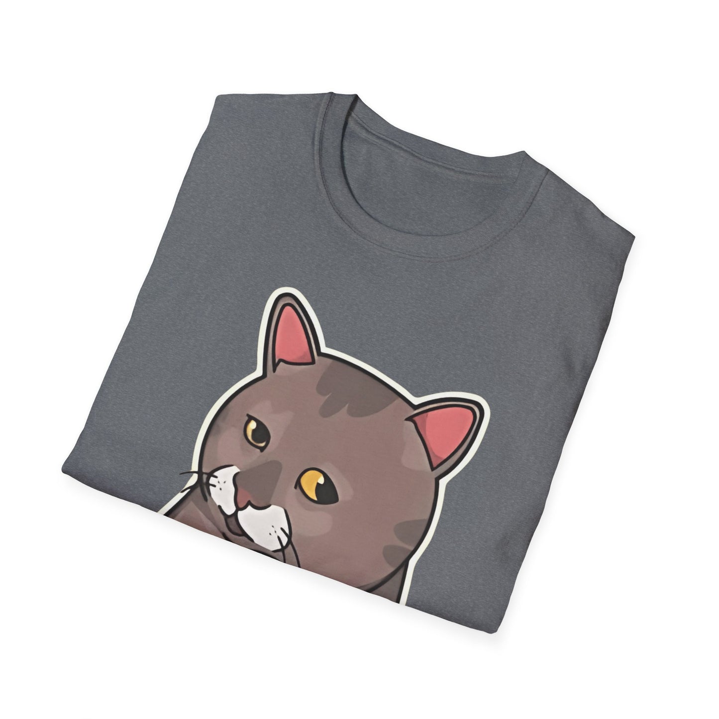 "Me When They Start Small Talk" | Funny Cat Graphic T-Shirt  | Unisex Softstyle Tee
