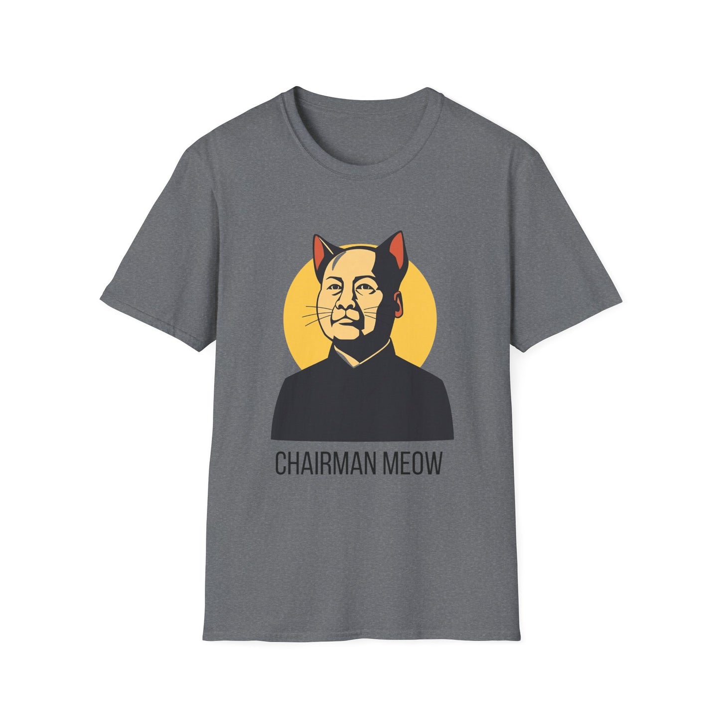 Chairman Meow Unisex Softstyle T-Shirt - Fun Cat Humor Tee for Cat Lovers