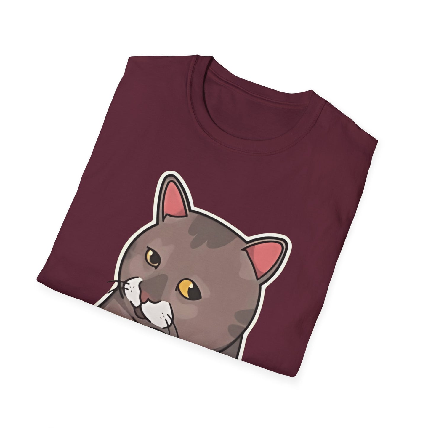 "Me When They Start Small Talk" | Funny Cat Graphic T-Shirt  | Unisex Softstyle Tee