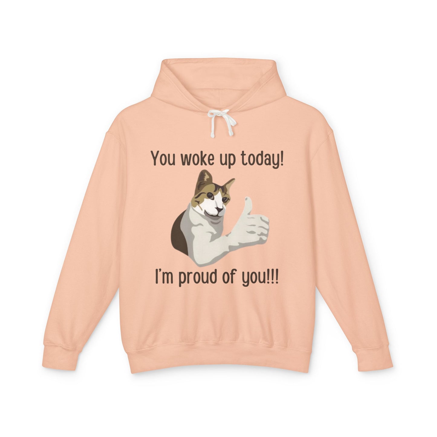 Proud of you Kitty Unisex Lightweight Hooded Sweatshirt