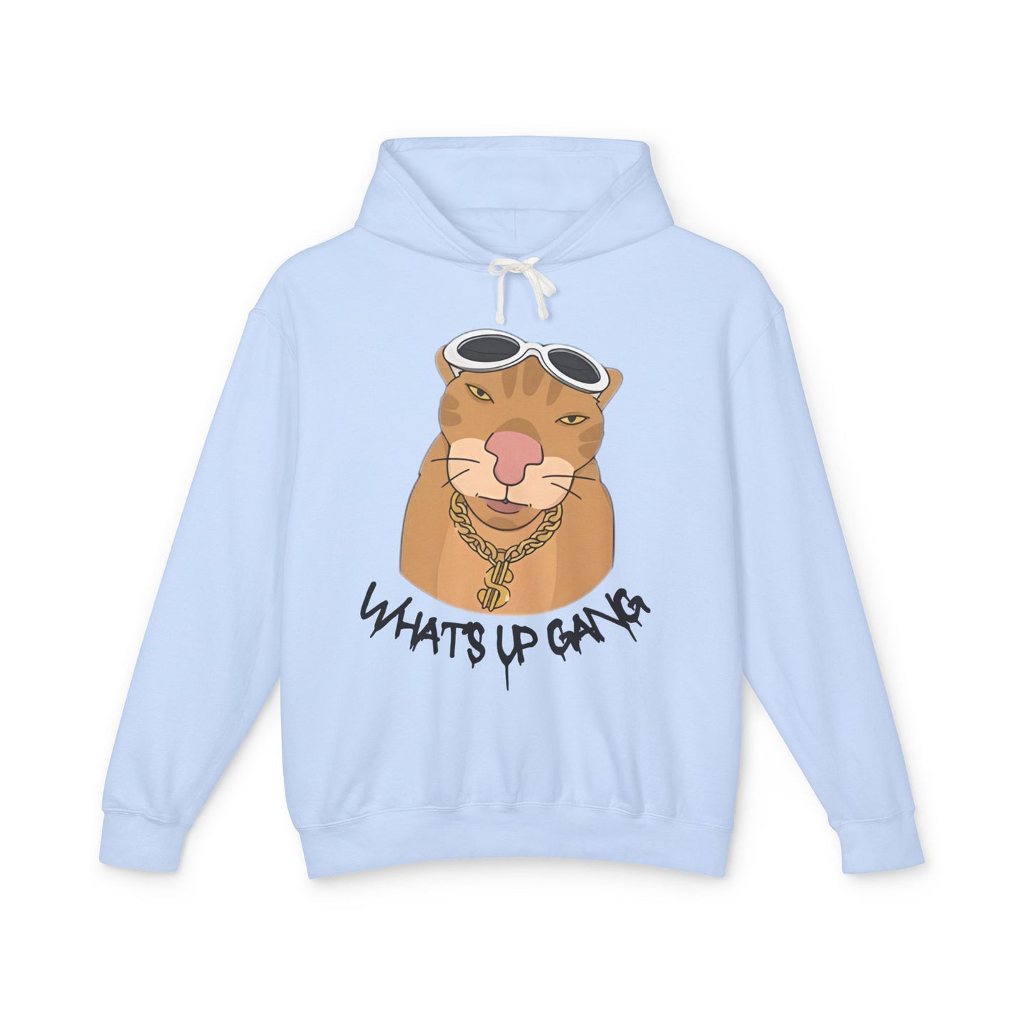 Cool Cat Unisex Lightweight Hooded Sweatshirt - Stylish & Fun Design