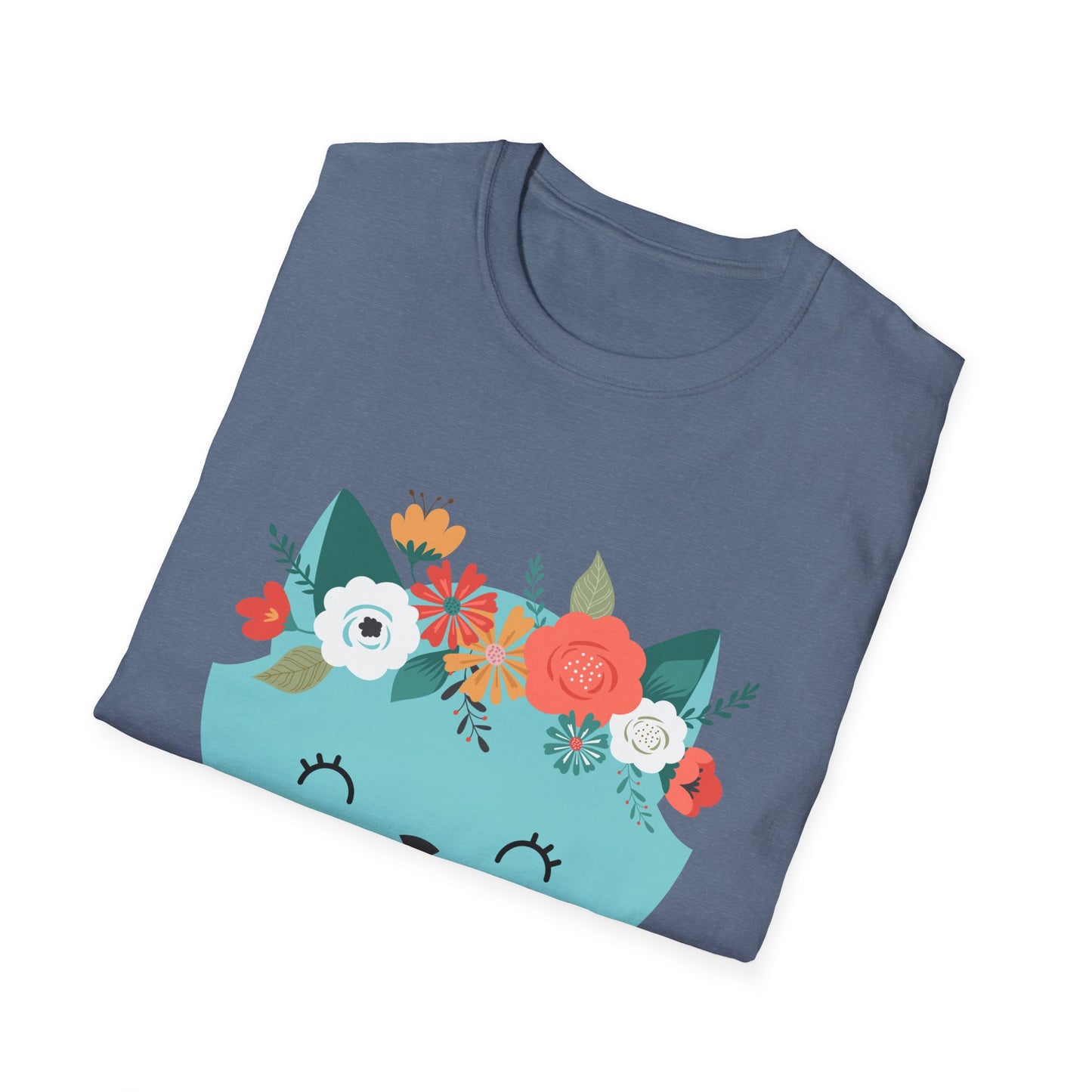 Floral Cat Graphic T-Shirt - 'Hate You All' Cute Unisex Tee