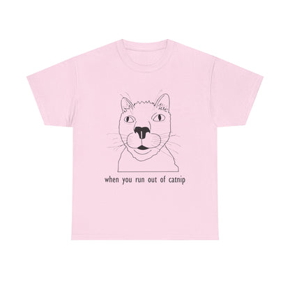 Funny Cat Quote Unisex Heavy Cotton Tee - Perfect Gift for Cat Lovers