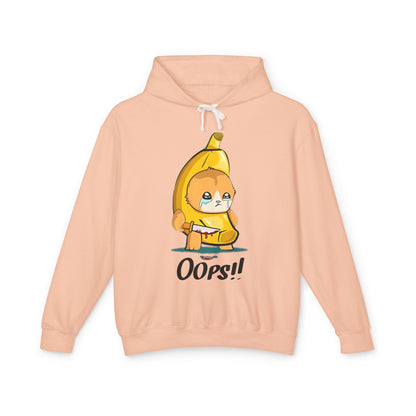 Funny Banana Oops!! Unisex Lightweight Hooded Sweatshirt