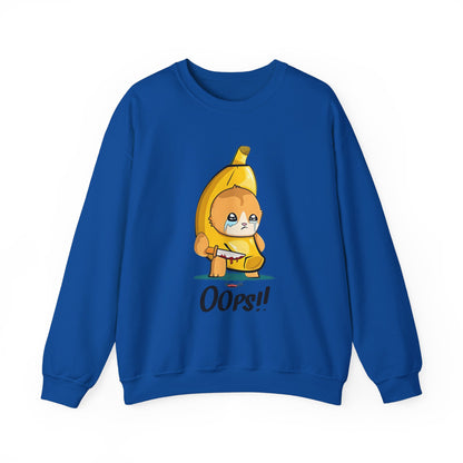 Oops!! Banana Kitty Sweatshirt - Unisex Heavy Blend™ Crewneck