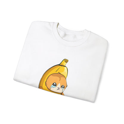 Oops!! Banana Kitty Sweatshirt - Unisex Heavy Blend™ Crewneck