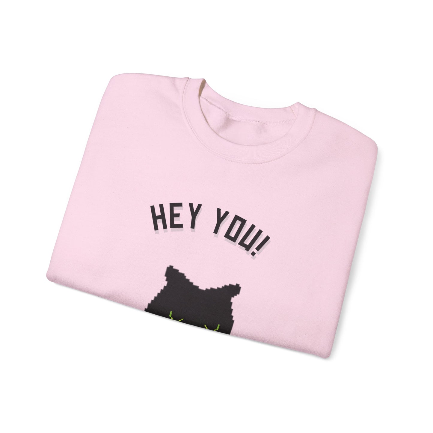 Funny Cat Crewneck Sweatshirt - 'Hey You! I Know What You Did'