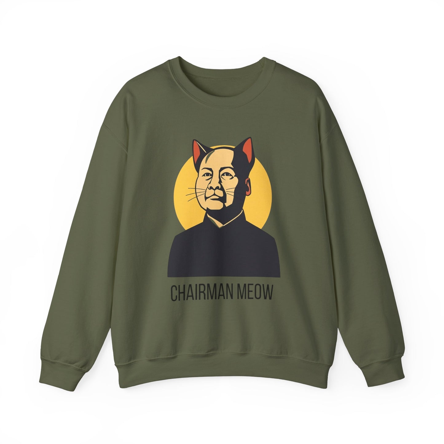 Chairman Meow Unisex Crewneck Sweatshirt - Playful Cat Design for Animal Lovers