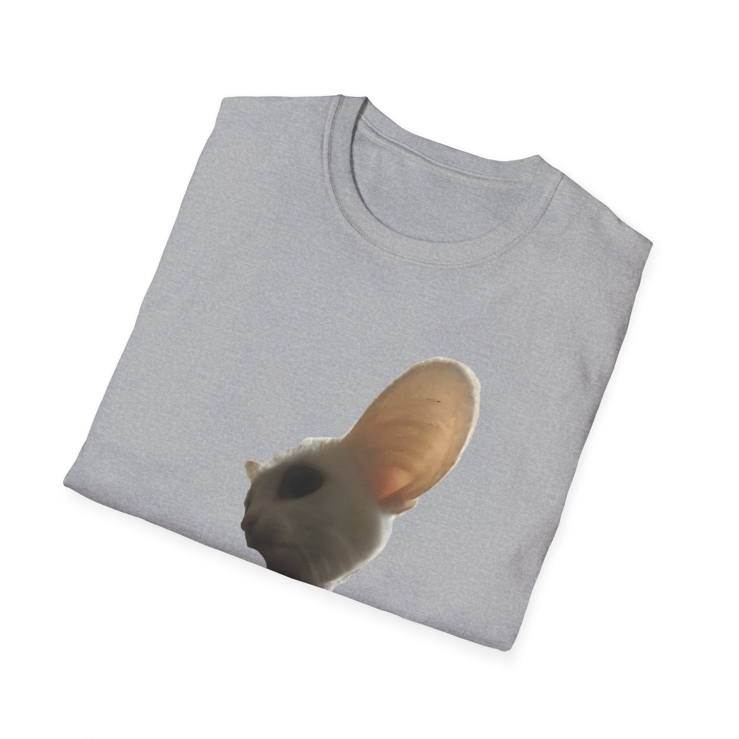 Heard you were 🏳️‍🌈- Cute Feline Graphic Unisex Softstyle T-Shirt – Perfect for Cat Lovers