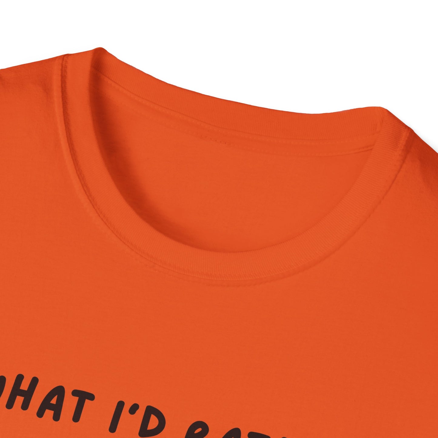 Cute Cat Sleepy Vibes Unisex Softstyle T-Shirt - "What I'd Rather Be Doing"