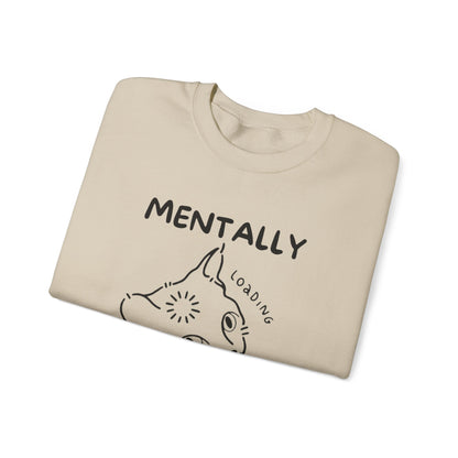 Mentally Challenged Cat Crewneck Sweatshirt - Unisex Heavy Blend™