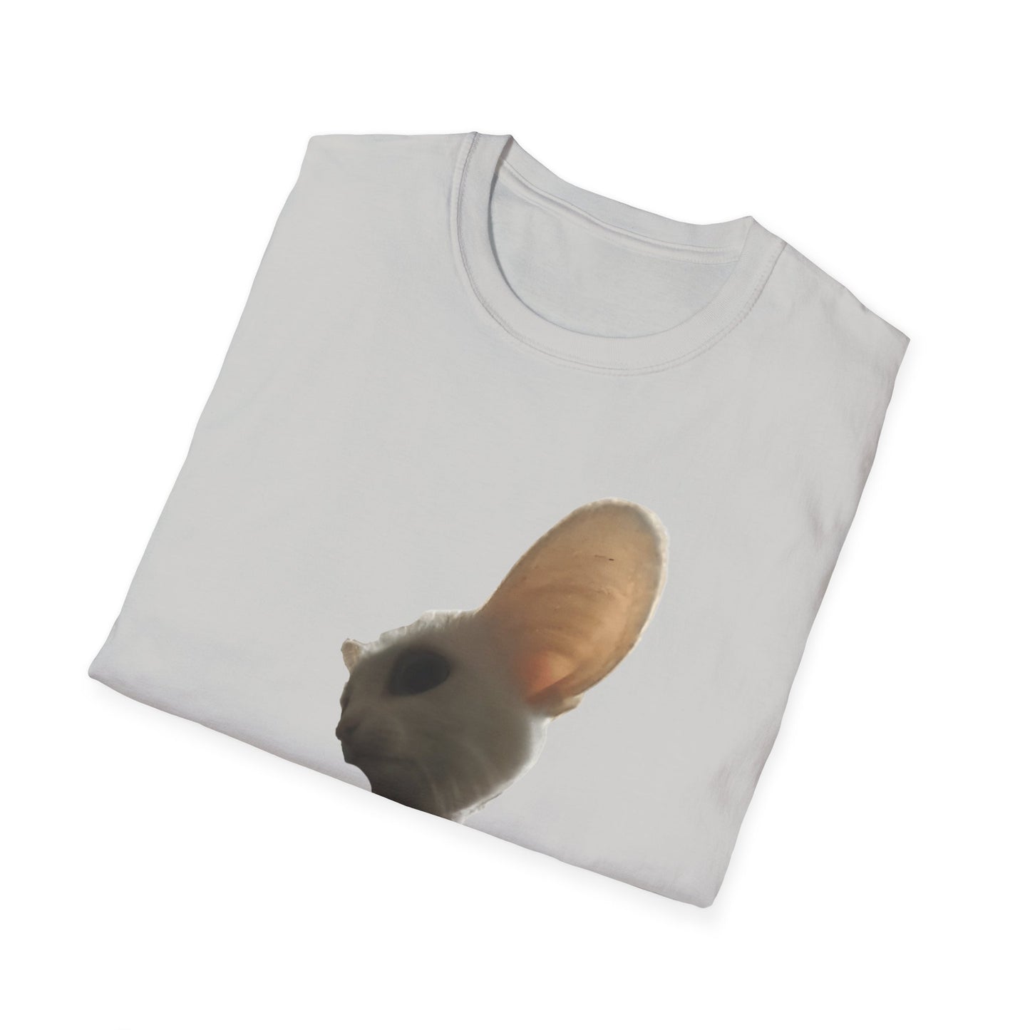 Heard you were 🏳️‍🌈- Cute Feline Graphic Unisex Softstyle T-Shirt – Perfect for Cat Lovers