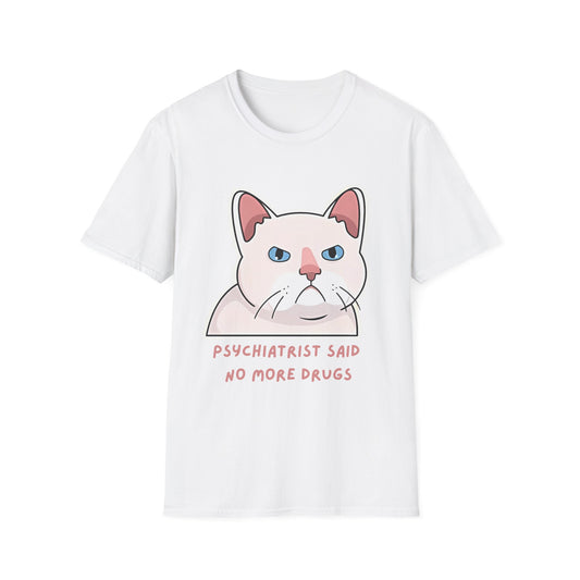 Funny Cat Psychiatrist Unisex Softstyle T-Shirt