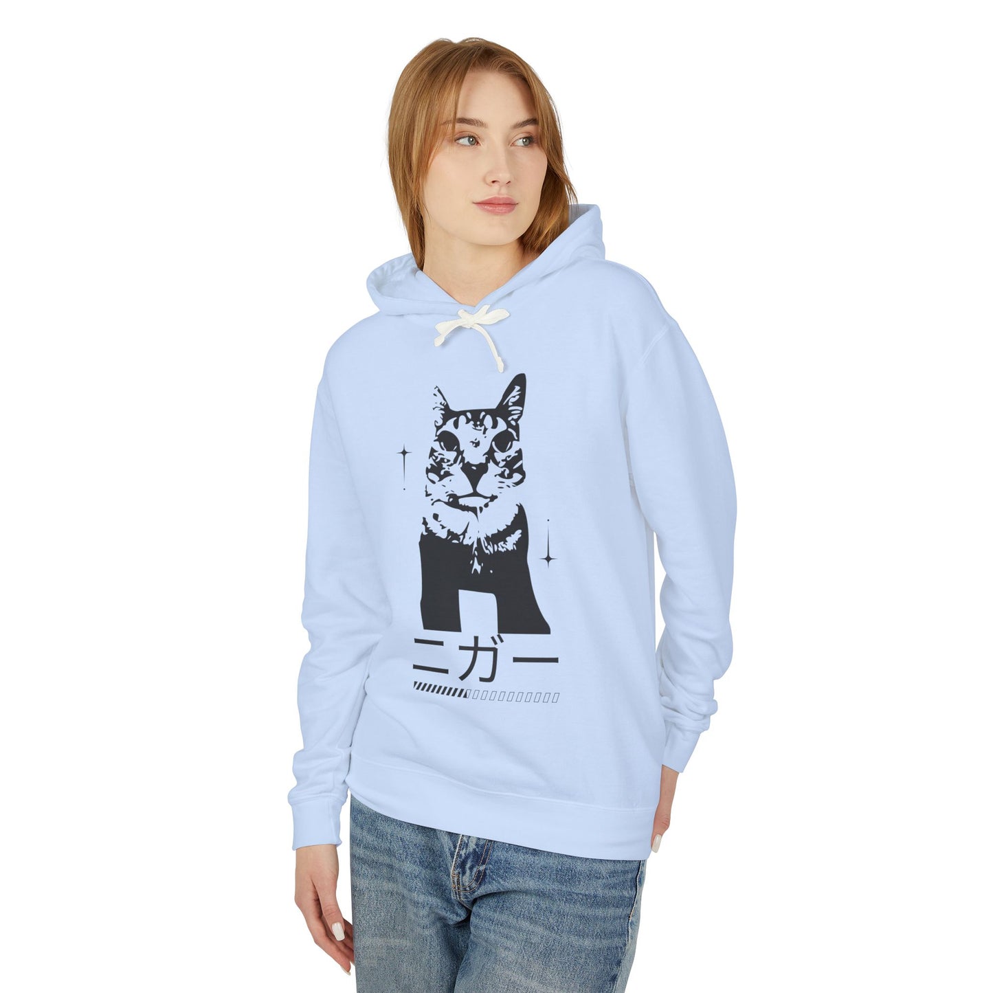Trendy Cat Graphic Unisex Lightweight Hoodie