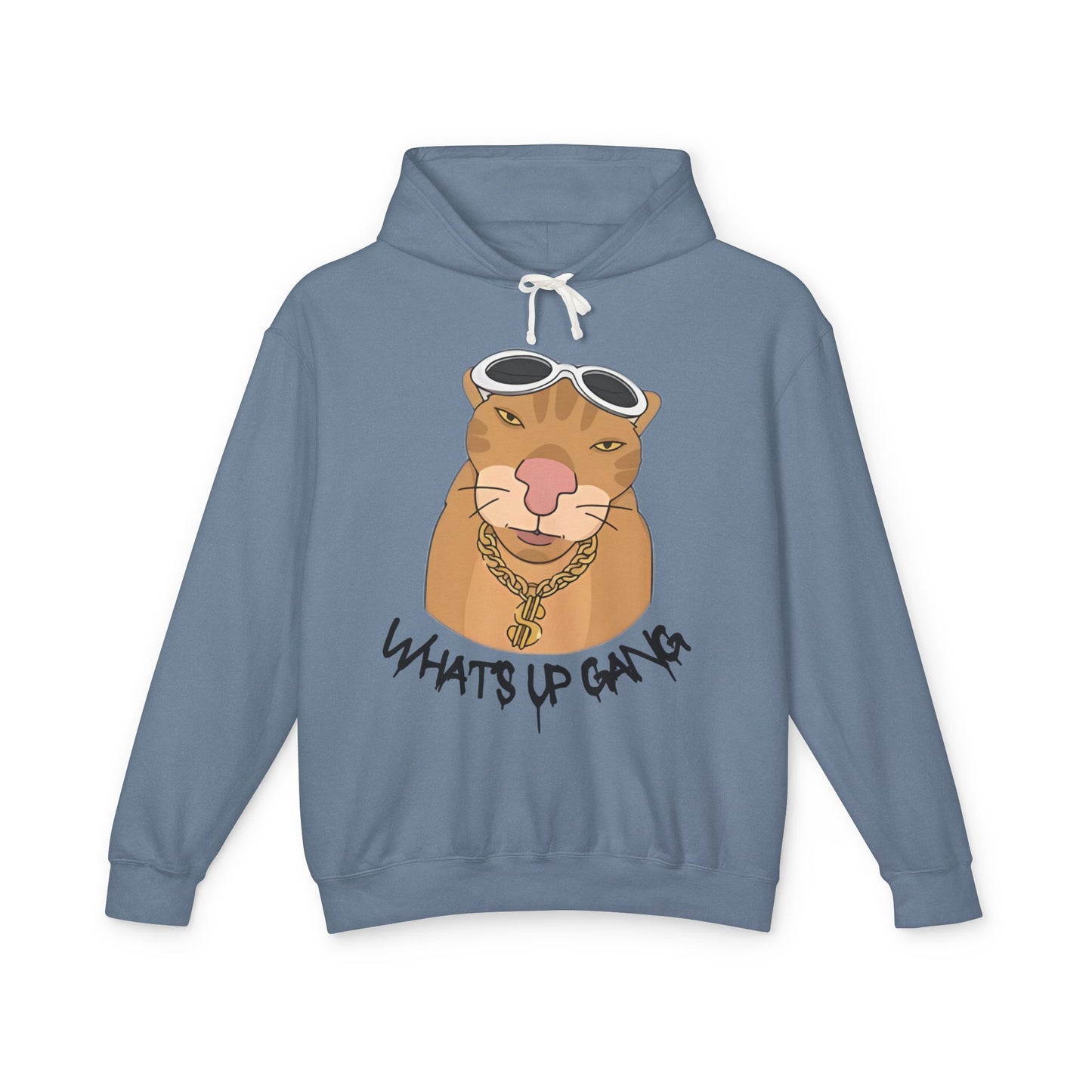 Cool Cat Unisex Lightweight Hooded Sweatshirt - Stylish & Fun Design