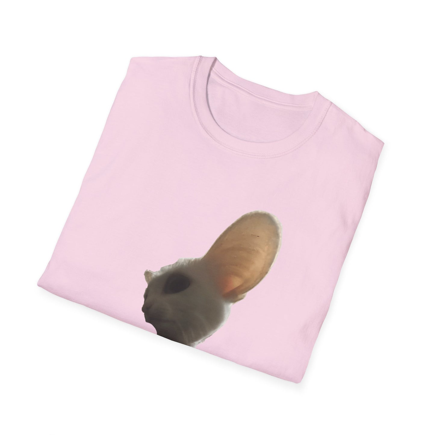 Heard you were 🏳️‍🌈- Cute Feline Graphic Unisex Softstyle T-Shirt – Perfect for Cat Lovers