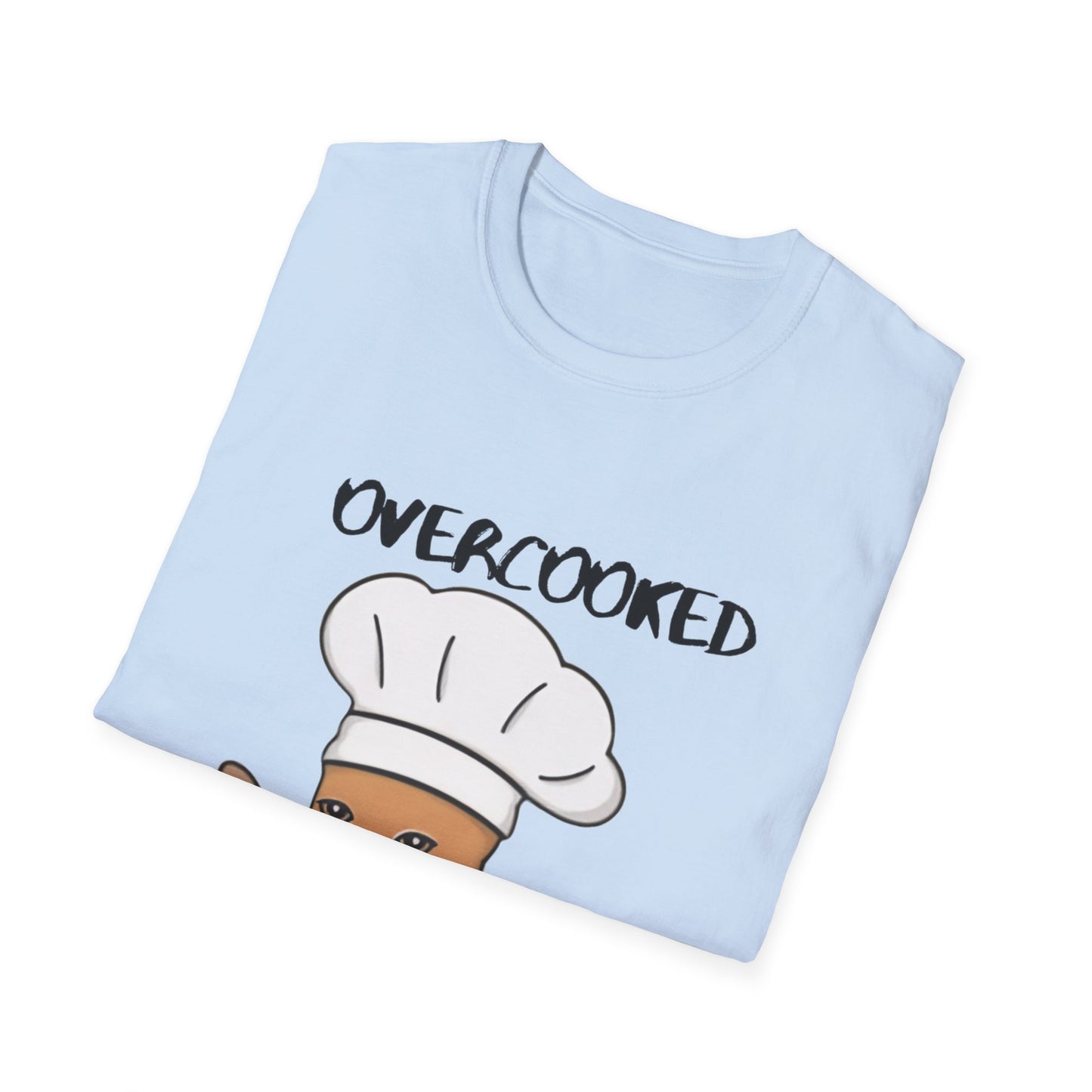 Funny Chef Cat T-Shirt - "Overcooked Kitchen Burned" - Unisex Softstyle