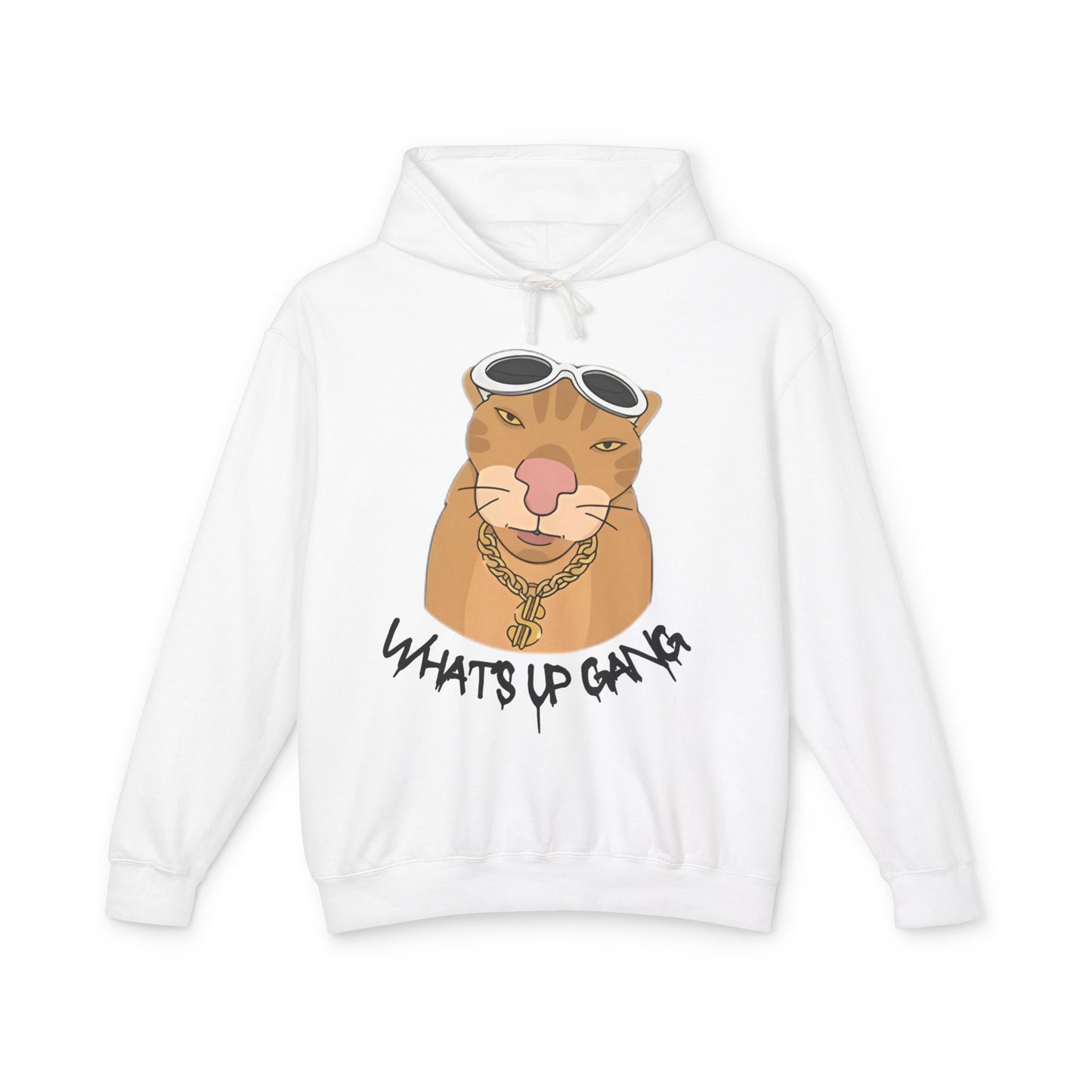 Cool Cat Unisex Lightweight Hooded Sweatshirt - Stylish & Fun Design