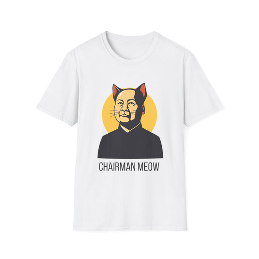 Chairman Meow Unisex Softstyle T-Shirt - Fun Cat Humor Tee for Cat Lovers