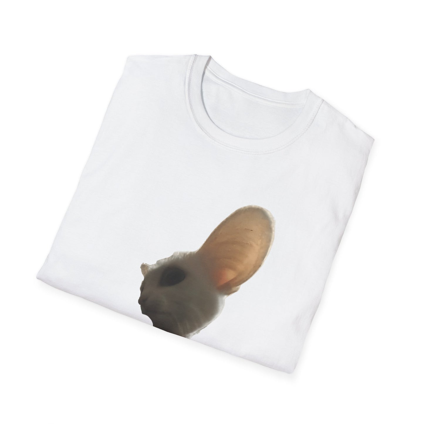 Heard you were 🏳️‍🌈- Cute Feline Graphic Unisex Softstyle T-Shirt – Perfect for Cat Lovers